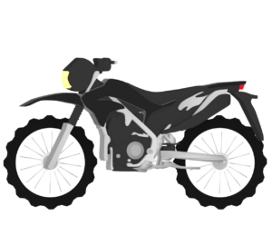 かっこいいオフロードバイクのイラスト