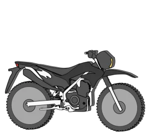 かっこいいオフロードバイクのイラスト