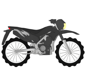 かっこいいオフロードバイクのイラスト
