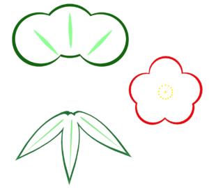 かっこいい松竹梅のイラスト
