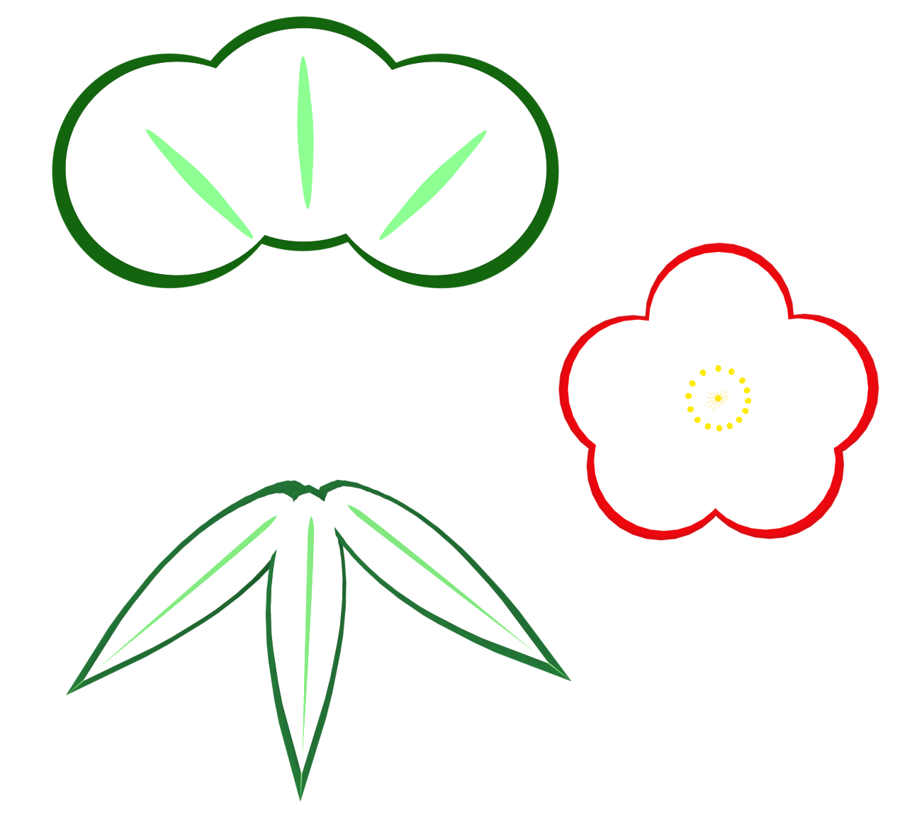 かっこいい松竹梅のイラスト