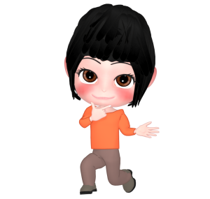 カッコつけてピストルポーズをする女性のイラスト