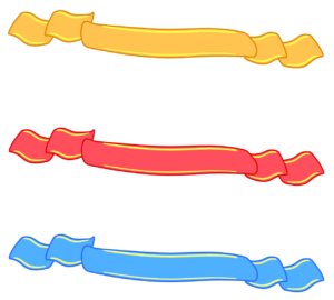 かっこいいリボンのイラスト