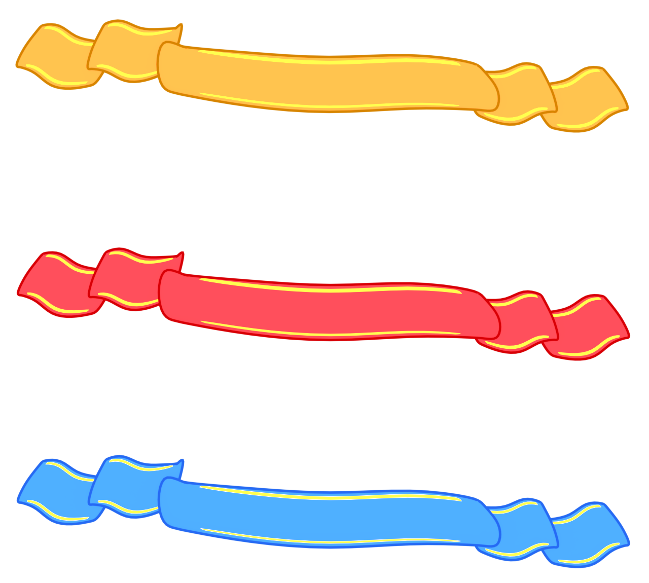 かっこいいリボンのイラスト