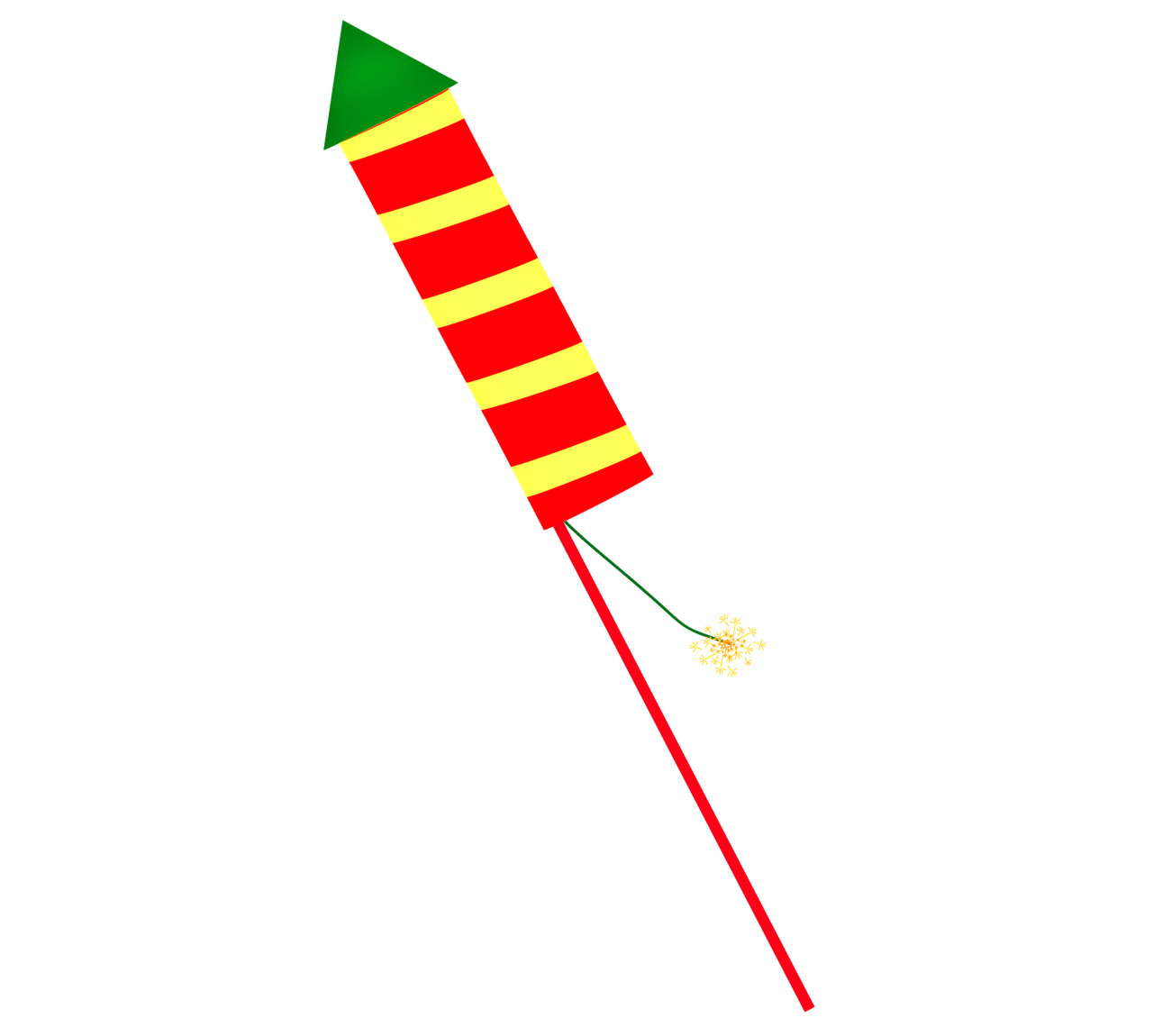 かっこいいロケット花火のイラスト