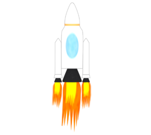 かっこいいロケットのイラスト
