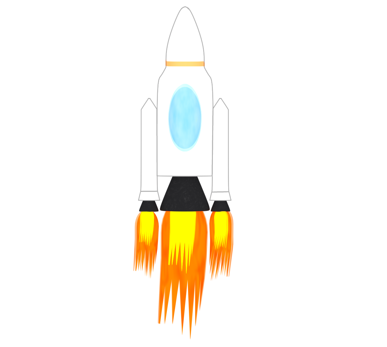 かっこいいロケットのイラスト