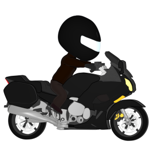 カッコいいスポーツバイクに乗るライダーのイラスト