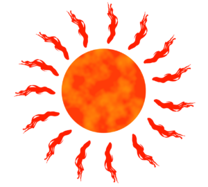かっこいい太陽のイラスト