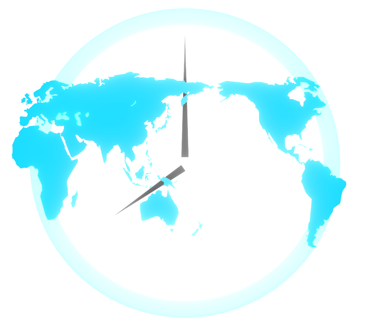 かっこいい世界の時計のイラスト