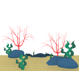 海の中の珊瑚礁のイラスト