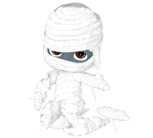 仮装をするミイラ男のイラスト