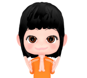 パチパチと拍手をする女性のイラスト