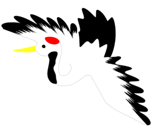 鶴のかわいいイラスト