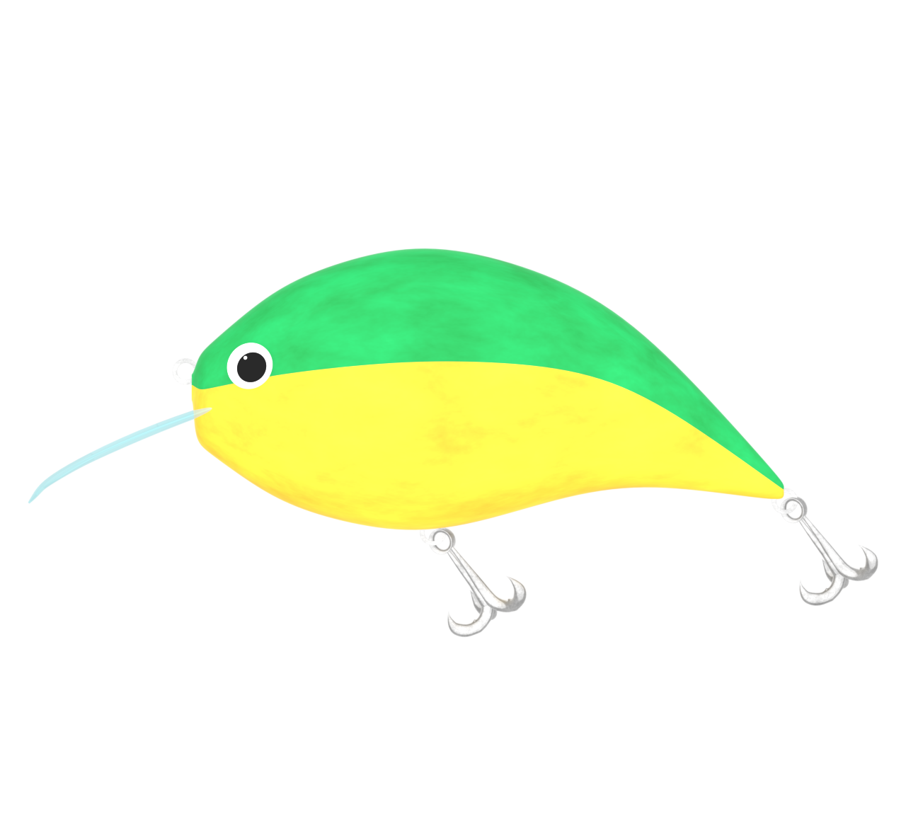 クランクベイトのハードルアーのイラスト