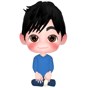 胡座をかく男性のイラスト