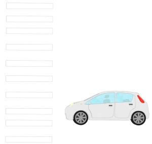 横断歩道で止まる車のイラスト