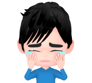 泣く男性のイラスト