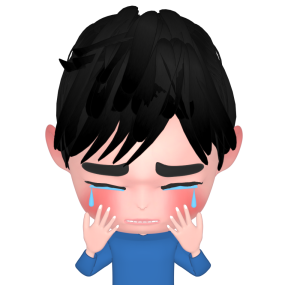 泣く男性のイラスト