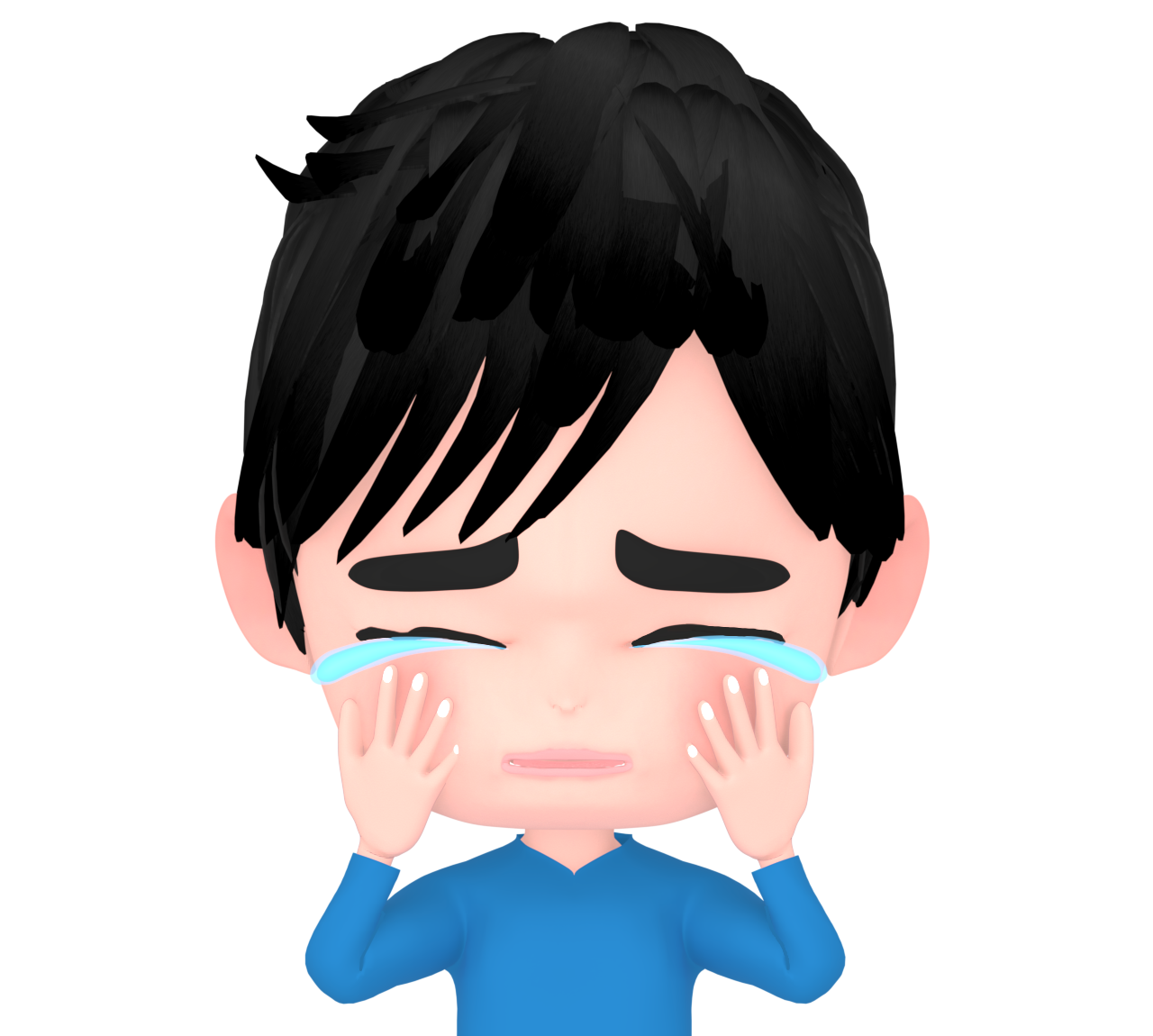 泣く男性のイラスト