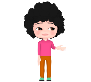 かわいいアフロヘアーのイラスト