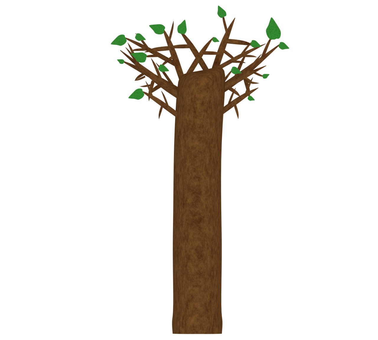 かわいいバオバブの木のイラスト