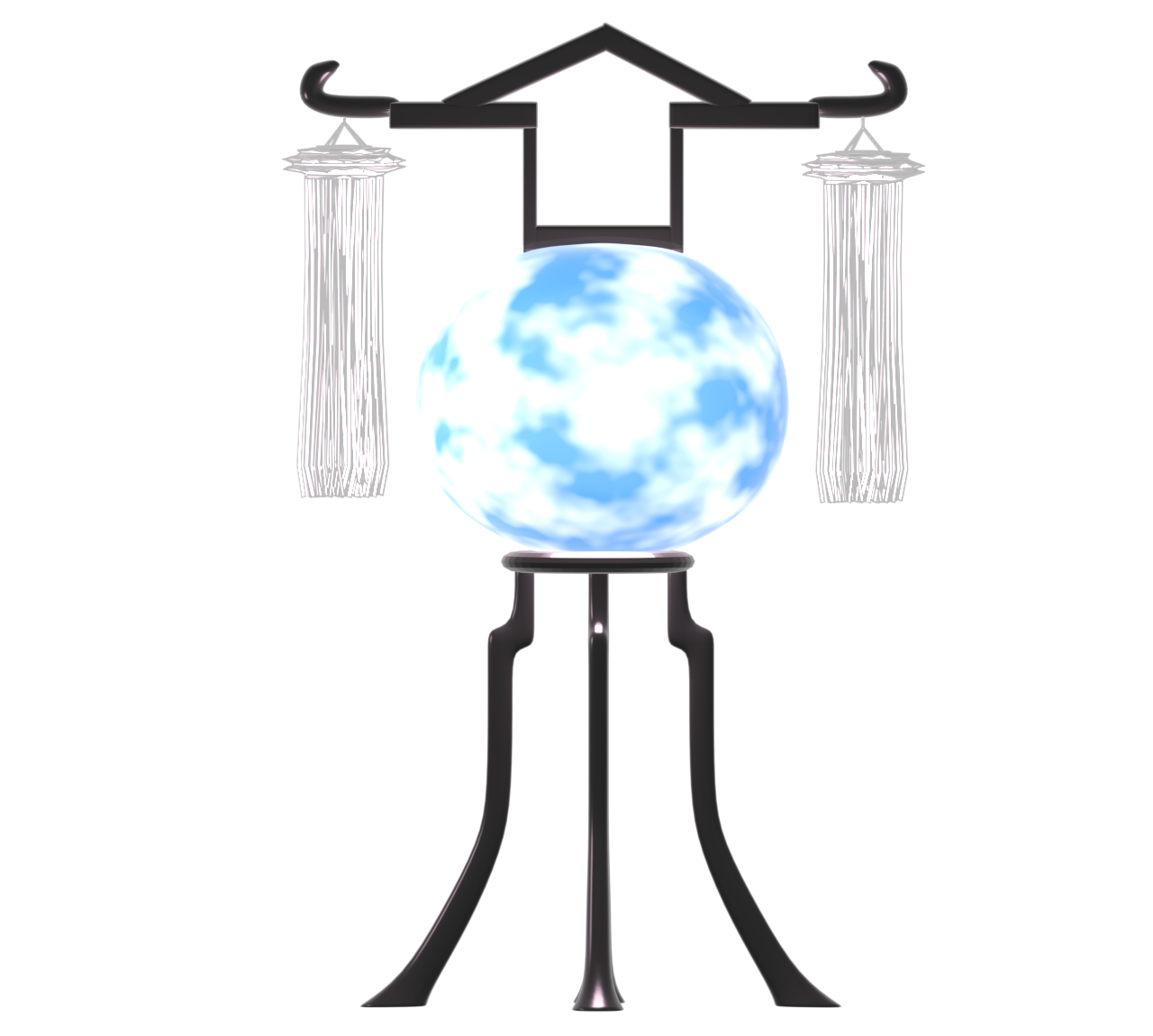 かわいい盆提灯のイラスト