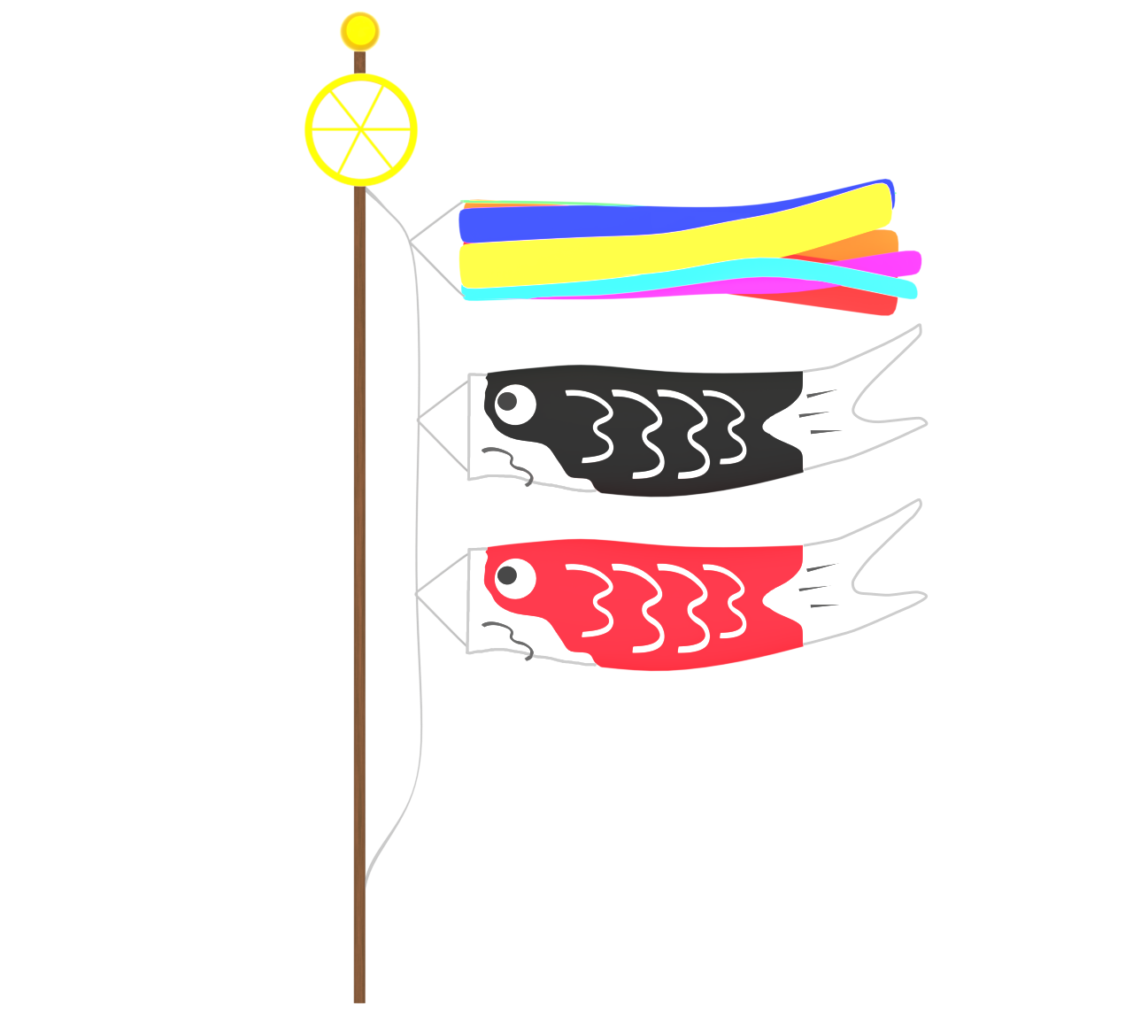 かわいい鯉のぼりのイラスト 12 かわいい鯉のぼりのイラスト