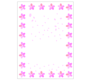 かわいい桜の花の背景素材