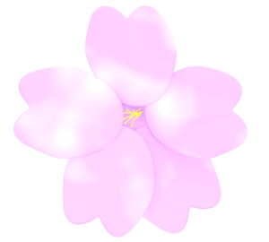 かわいい桜の花びらのイラスト