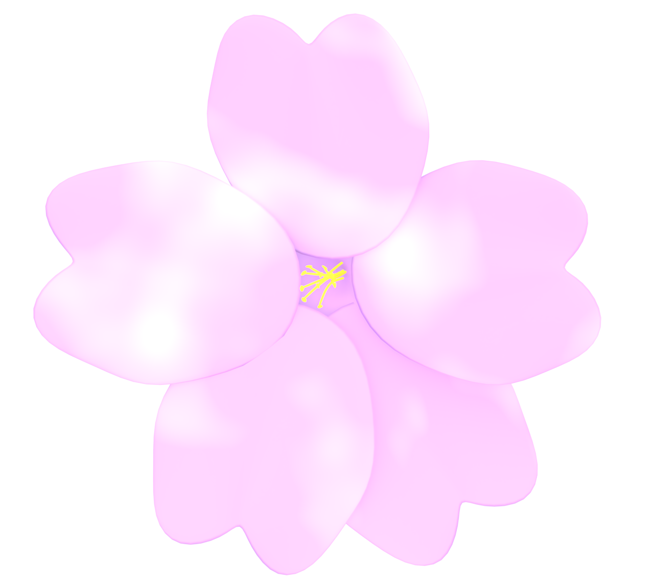 かわいい桜の花びらのイラスト