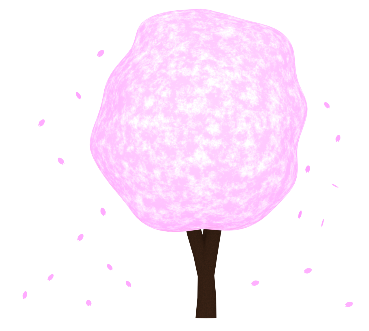 かわいい桜の木のイラスト