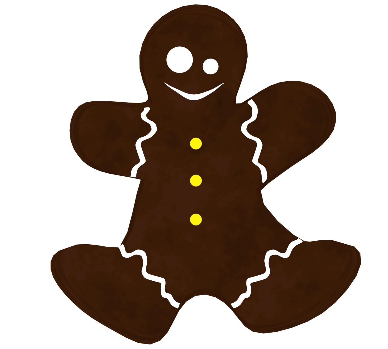 かわいいチョコ味のジンジャーマンのイラスト