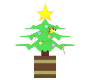 かわいいクリスマスツリーのイラスト