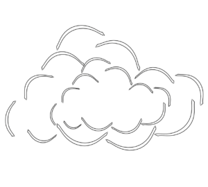 かわいい雲のイラスト