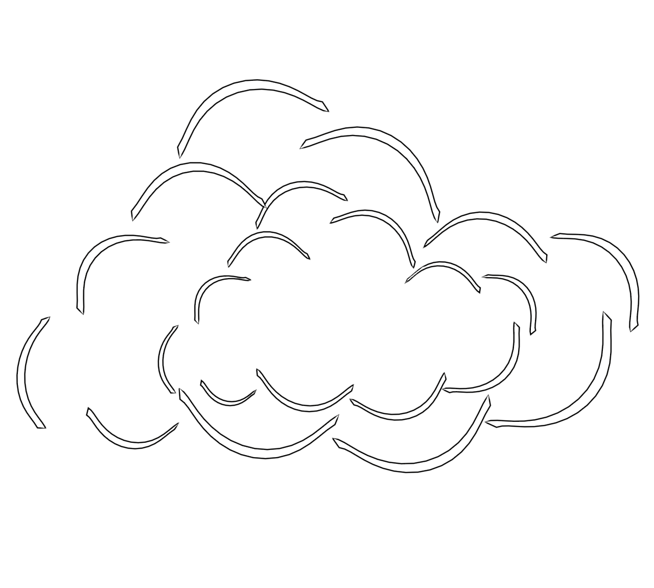 かわいい雲のイラスト