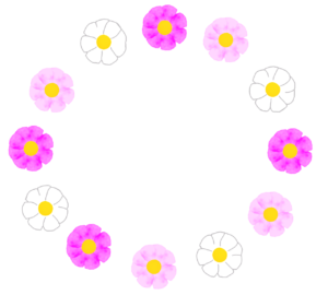 可愛いコスモスの円枠