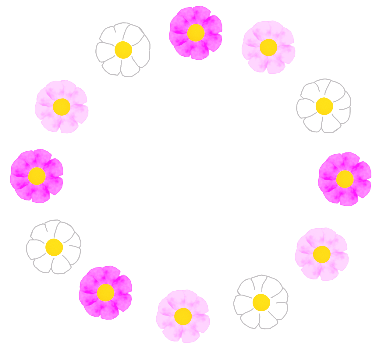 可愛いコスモスの円枠