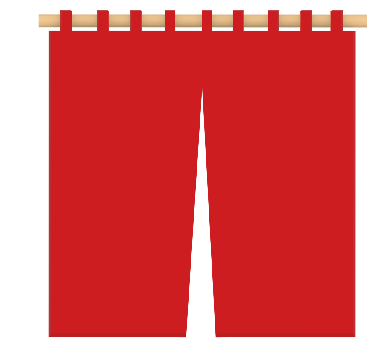 可愛いのれんのイラスト