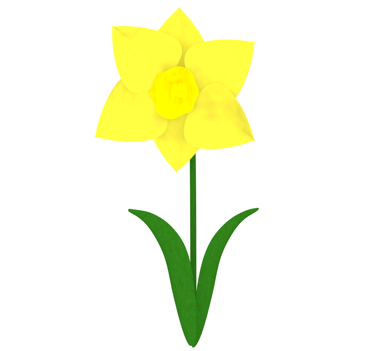 かわいい水仙のイラスト
