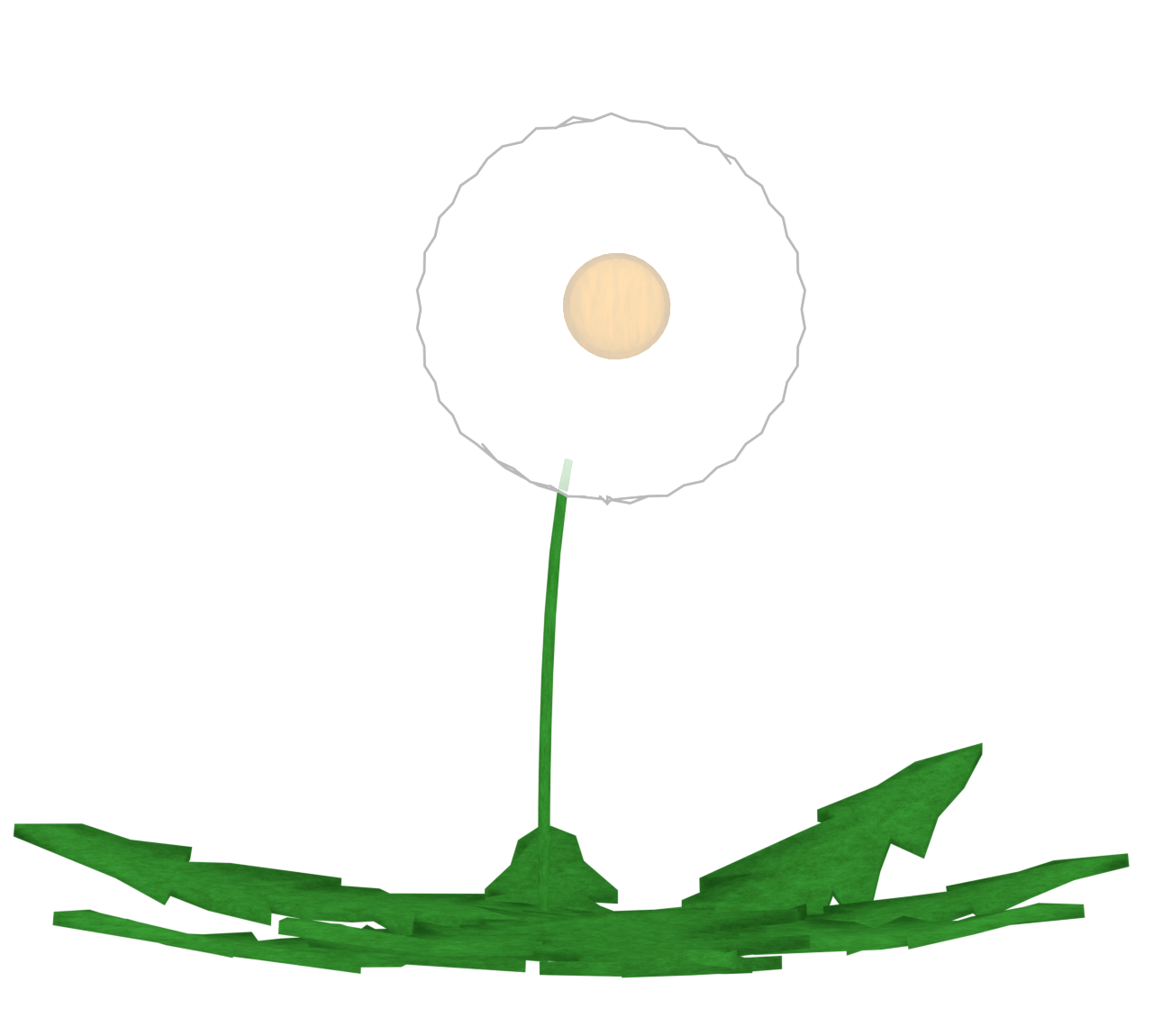 かわいいタンポポの綿毛のイラスト