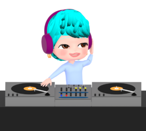 かわいいDJのイラスト