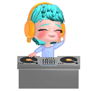 かわいいDJのイラスト