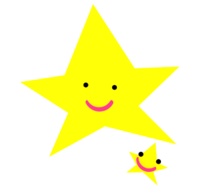 かわいい顔の星のイラスト