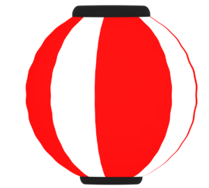 かわいい祭り提灯のイラスト