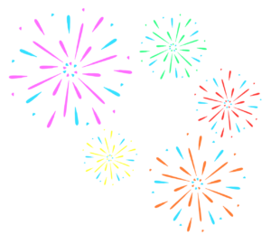 かわいい打ち上げ花火の背景