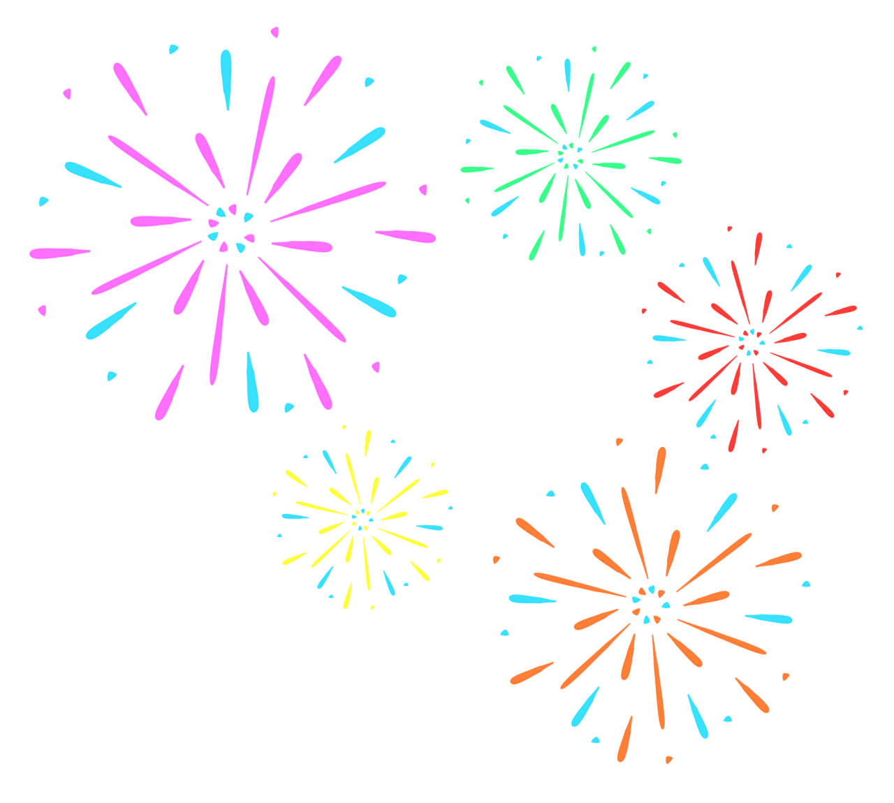 かわいい打ち上げ花火の背景