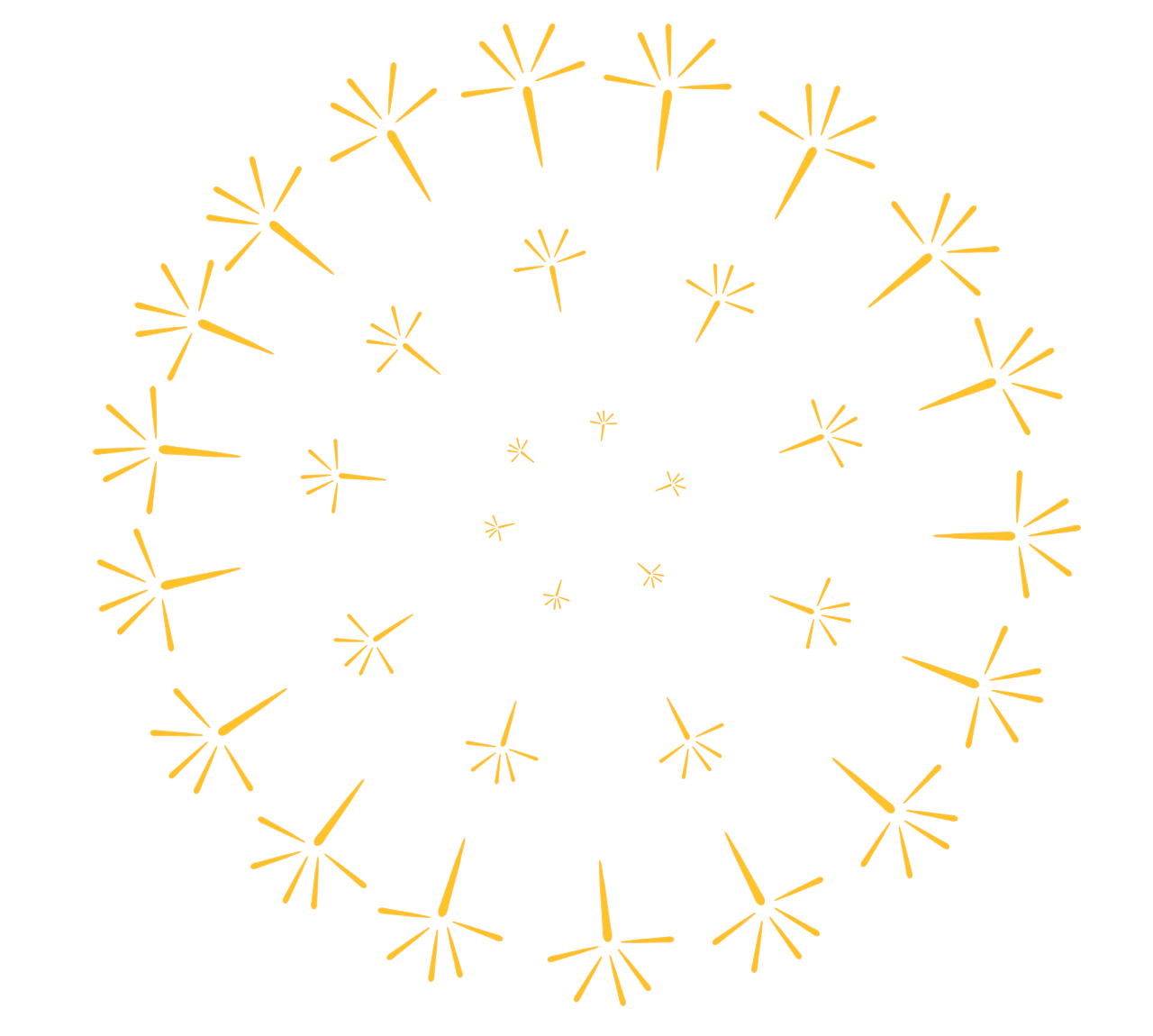 かわいい打ち上げ花火のイラスト