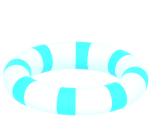 かわいい浮き輪のイラスト