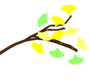 かわいいイチョウのイラスト